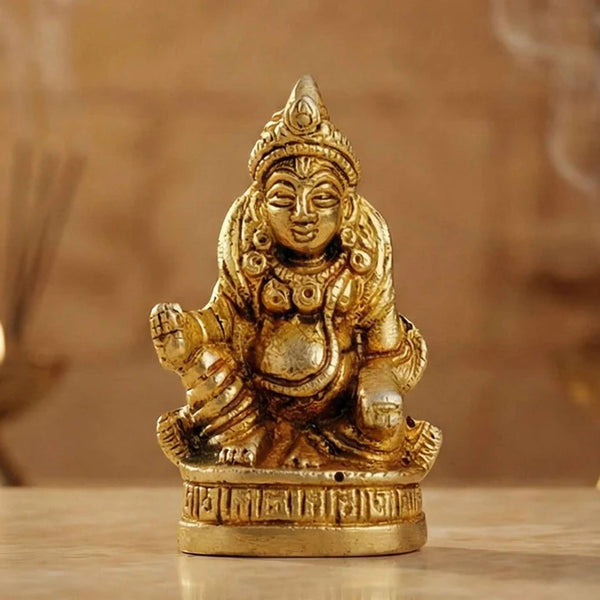 Brass Kuber Ji Idol for Daily Pooja and Festive Rituals
