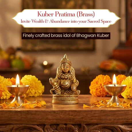 Brass Kuber Ji Idol for Daily Pooja and Festive Rituals